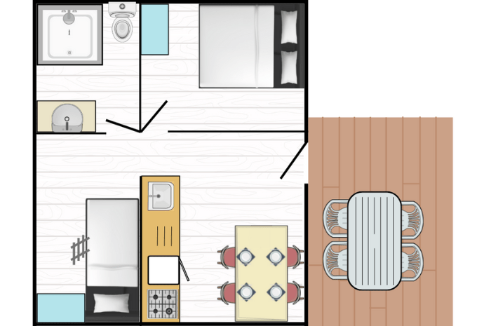 Plan intérieur du petit Chalet