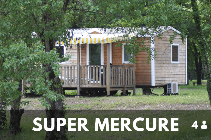 Super Mercure - Stacaravan 4 personen Camping les 3 lacs du Soleil, Trept, Isère