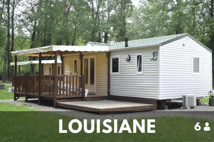 Mobil-home Louisiane 3 chambres pour 6 personnes - A louer au Camping les 3 lacs du Soleil en Isère
