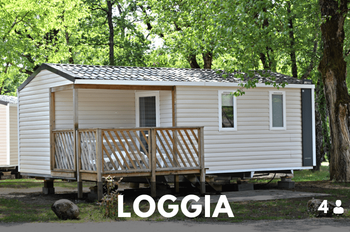 4-person mobile home LOGGIA COMPACT for rent at Trept campsite in Isère, France