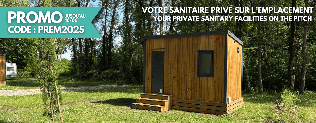 Emplacement Premium avec sanitaire privé - Camping en Isère les 3 lacs du soleil