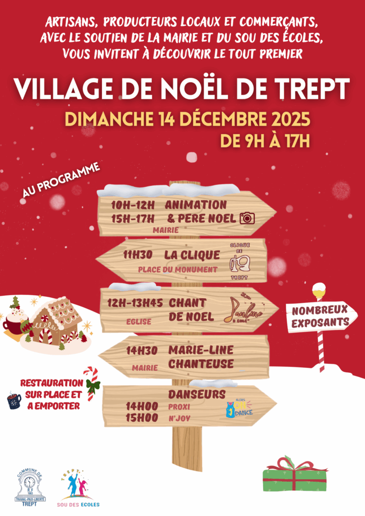 Marché - Village de Noël à Trept en isère le dimanche 14 décembre 2025