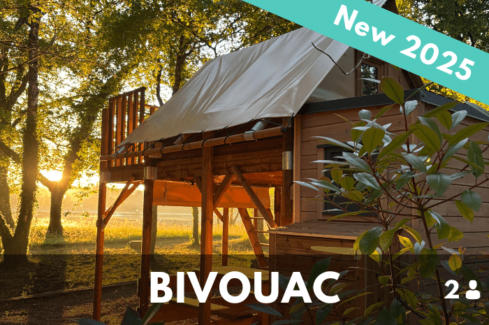 Tente BIVOUAC - Sur pilotis au Camping de Trept en Isère - Idéal pour les randonneurs de passage